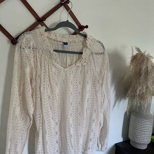 Elegant Cream Lace Top